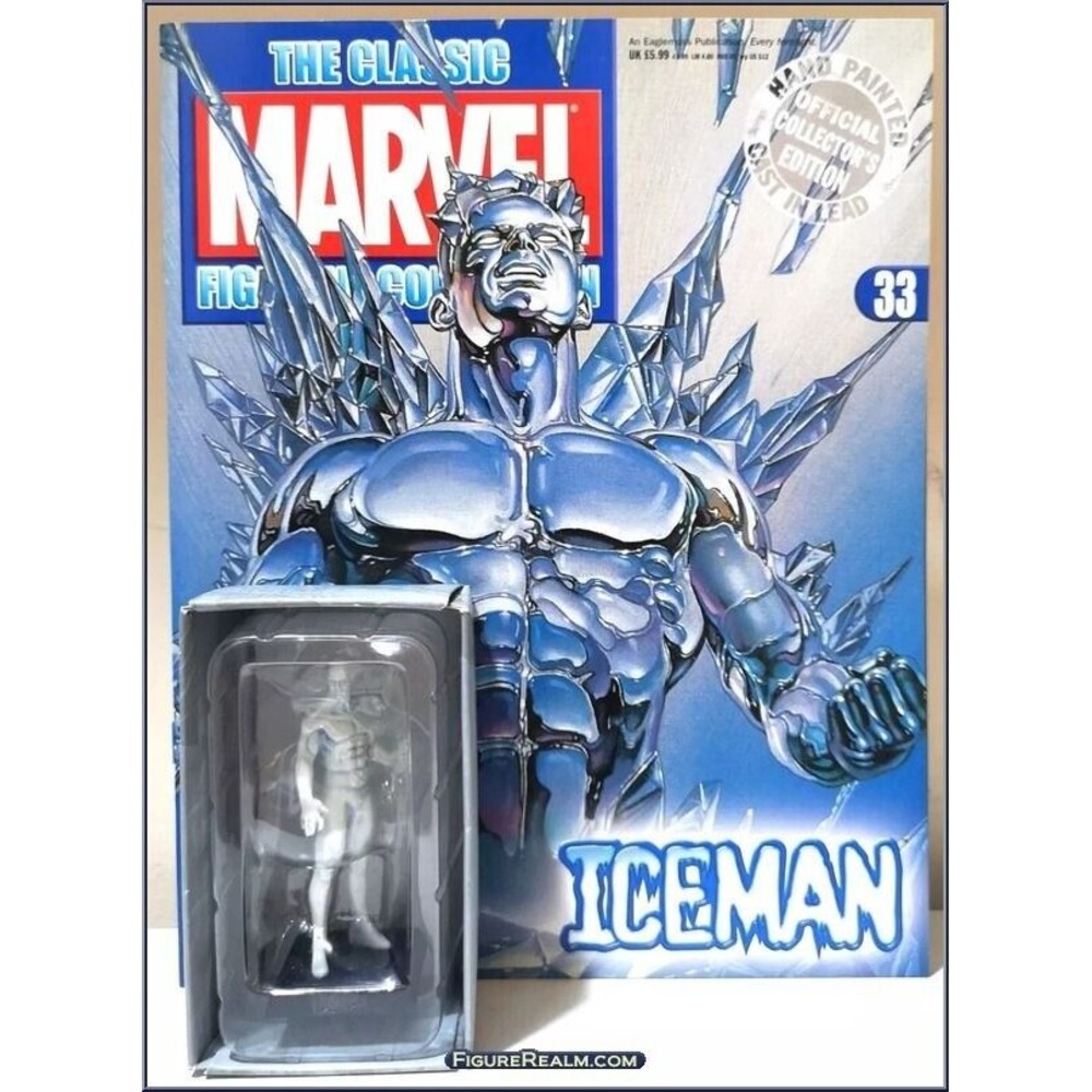 Eaglemoss 1:16 Classic Marvel Figurine w/Book: Iceman #33
